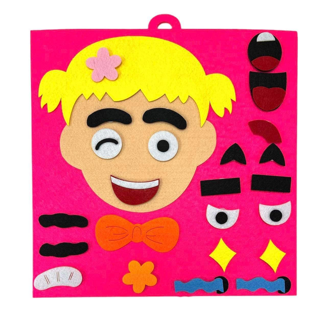 Felt Fabric Games Face Pink Background || العاب جوخ الوجه خلفية وردي