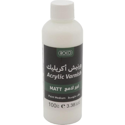 Roco Acrylic Mediums Matt Varnish 100 ml || وسيط اكريليك روكو مطفي 100 مل
