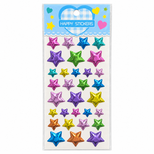 Happy Stickers - Multicolor Stars 2 || ملصقات نجوم سعيدة - ألوان متنوعة 2
