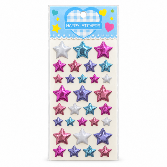 Happy Stickers - Pastel Stars || ملصقات نجوم سعيدة - ألوان باستيل