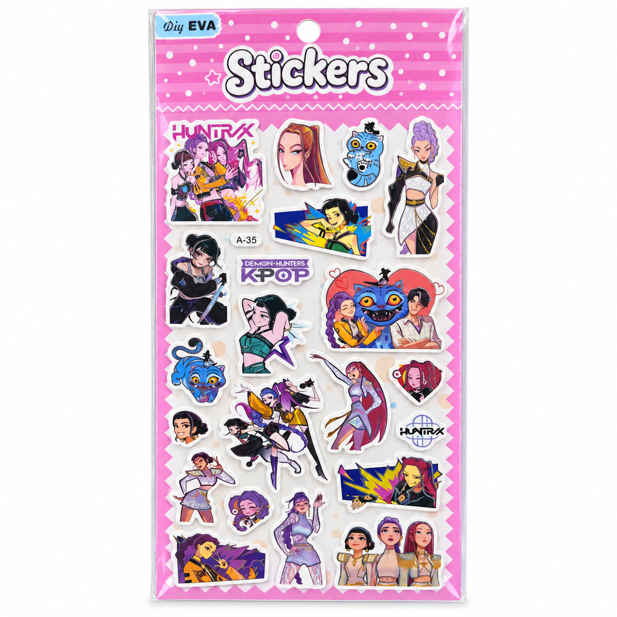 Huntrix Stickers - Pink A-35 || ملصقات هانتريكس - وردي A-35