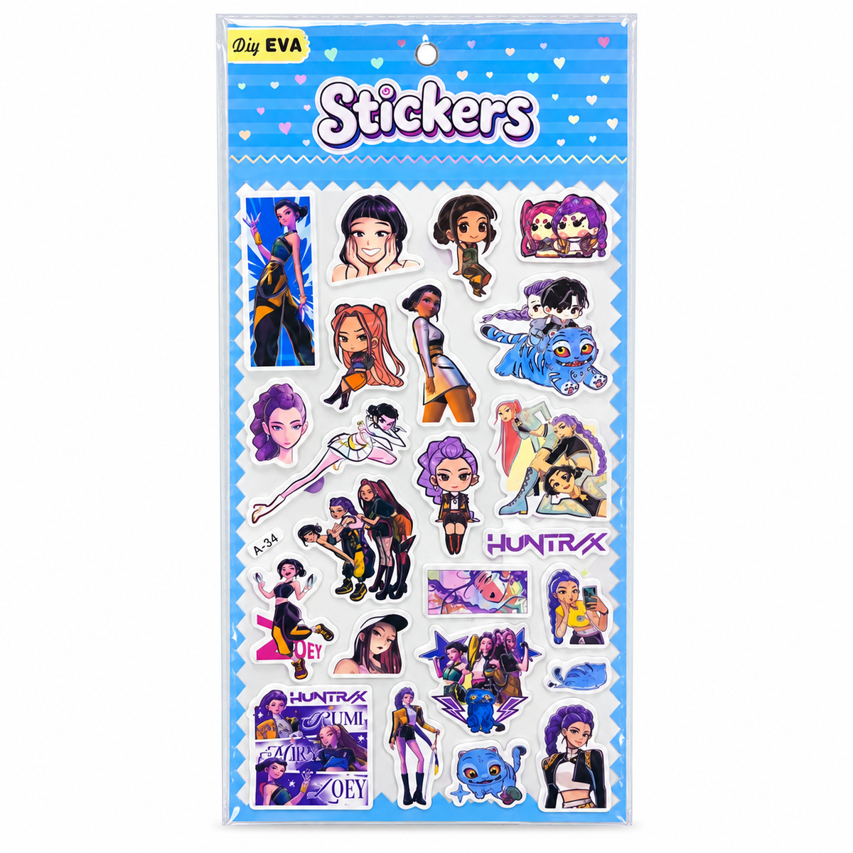 Huntrix Stickers - Blue A-34 || ملصقات هانتريكس - أزرق A-34