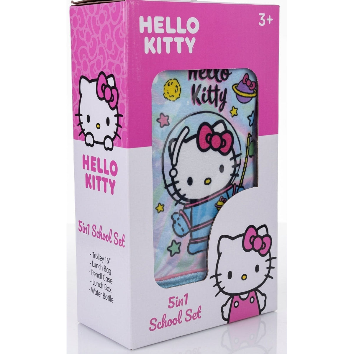 "SANRIO HELLO KITTY ASTRONAUT 5 IN 1 TROLLEY SET  18" || "طقم شنطة تروللي سانريو هيلو كيتي  أسترونوت ٥ في ١، ١٨ إنش"