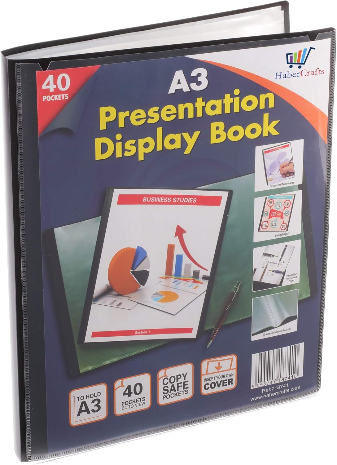 A3 Size Display Book Flip File 40 Pockets || ملف جيوب بلاستك حجم اي ثري 40 جيب