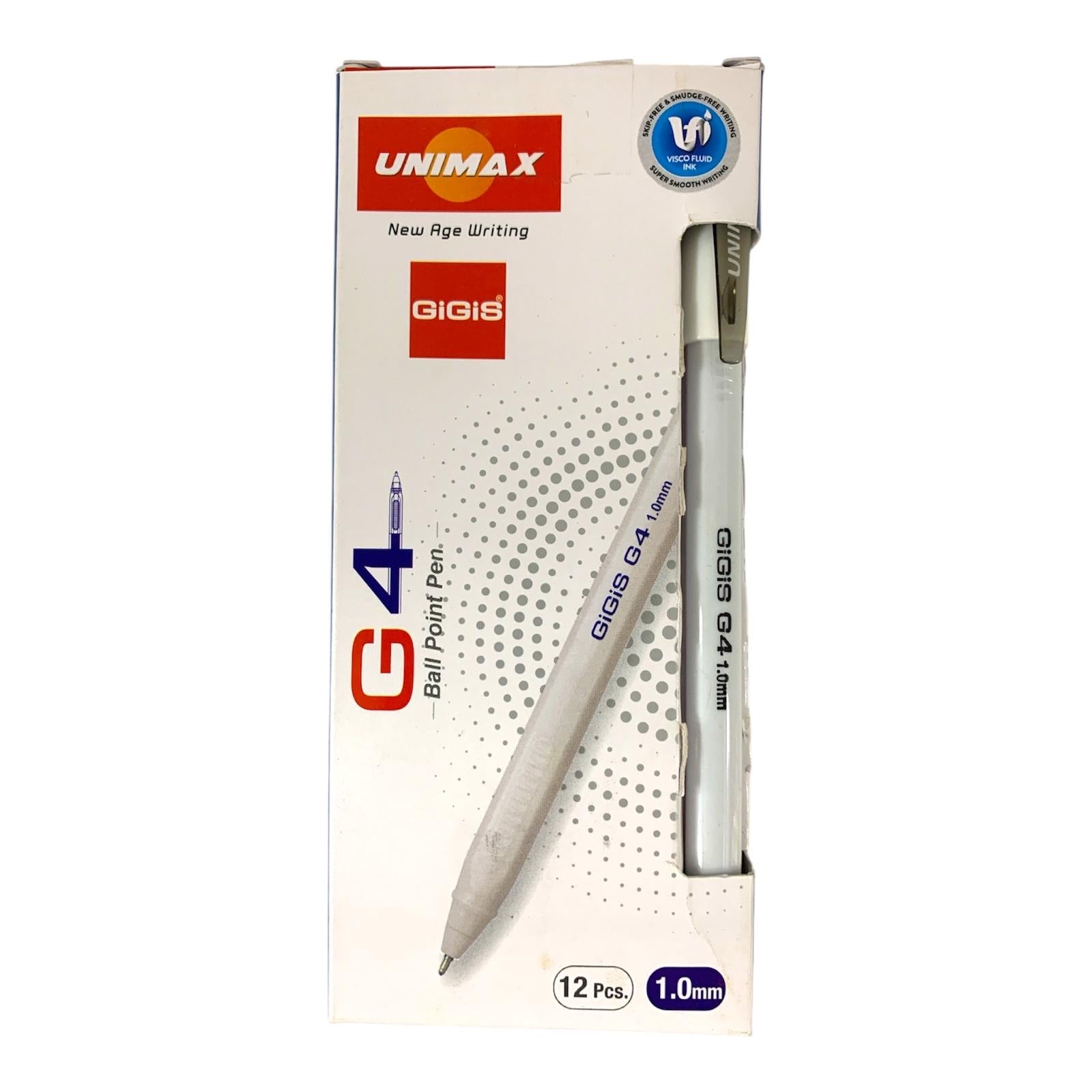 Unimax Black Pens Pack 12 Pcs || باكيت اقلام حبر لون اسود يونيماكس ١٢ حبة