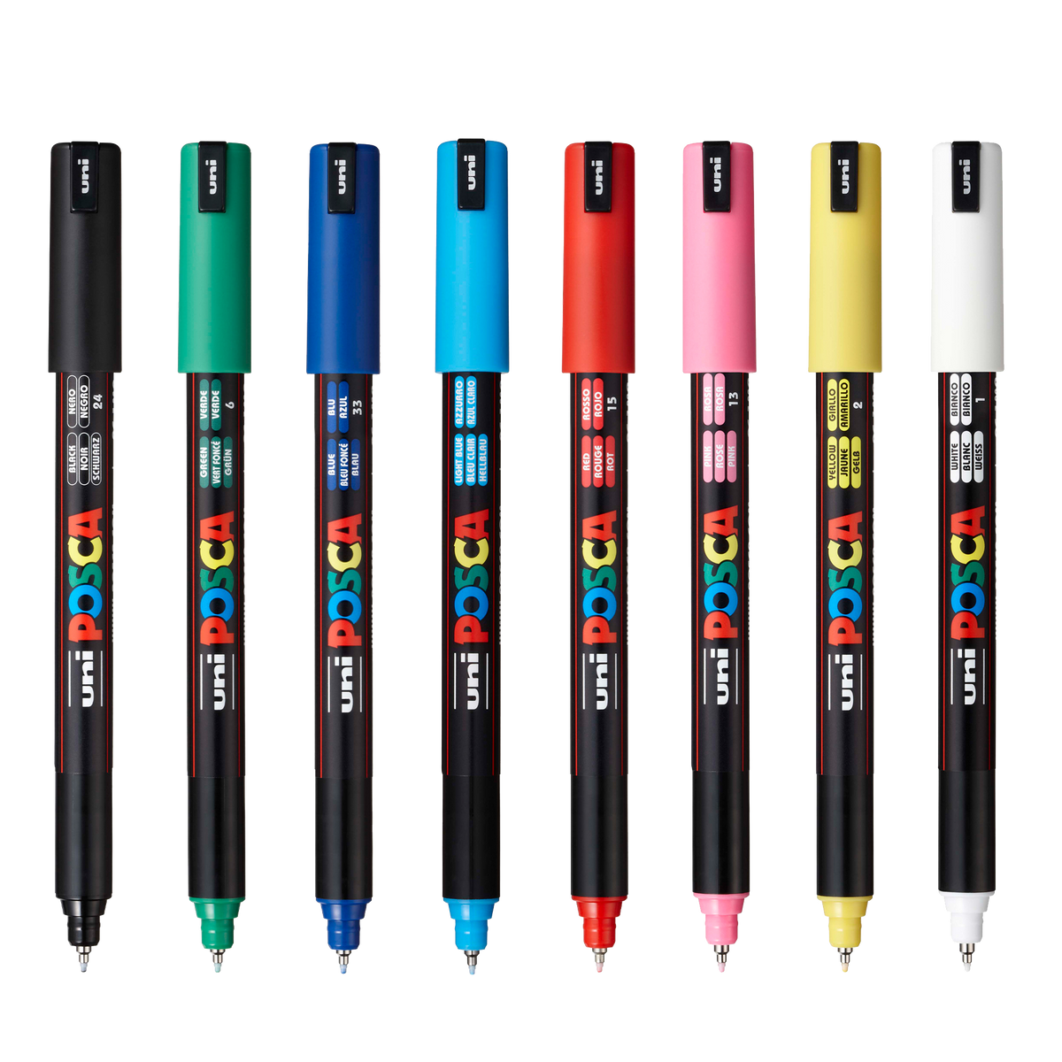 Posca Markers 8 Colors PC- 1MR -0.7 || بوسكا 8 لون راس ضعيف حديد