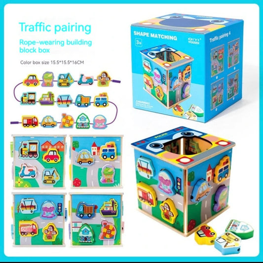 Shape Matching Puzzle Cube Vehicles