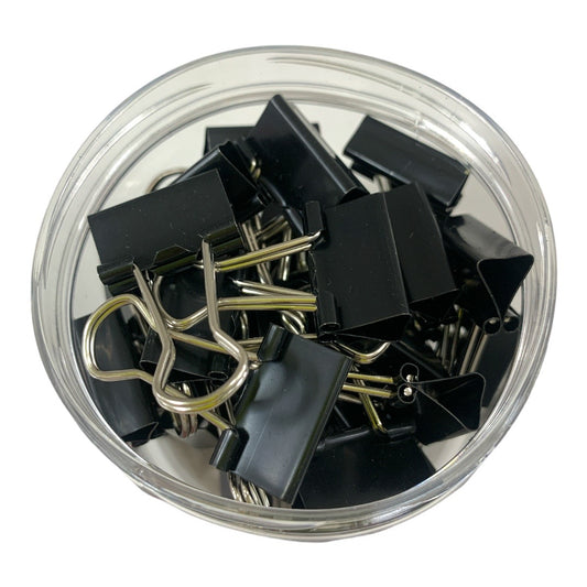 Black Binder Clips 19 ml 40 Pcs || بايندر كليبس اسود ١٩ مل عدد ٤٠ حبة