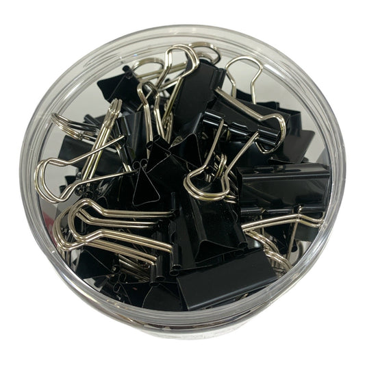 Black Binder Clips 25 ml 48 Pcs || بايندر كليبس اسود ٢٥ مل عدد ٤٨ حبة