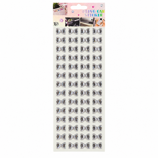 Crystal Sticker Sheet - Bows - Clear || ورقة ستيكر كريستال - فيونكات - شفاف