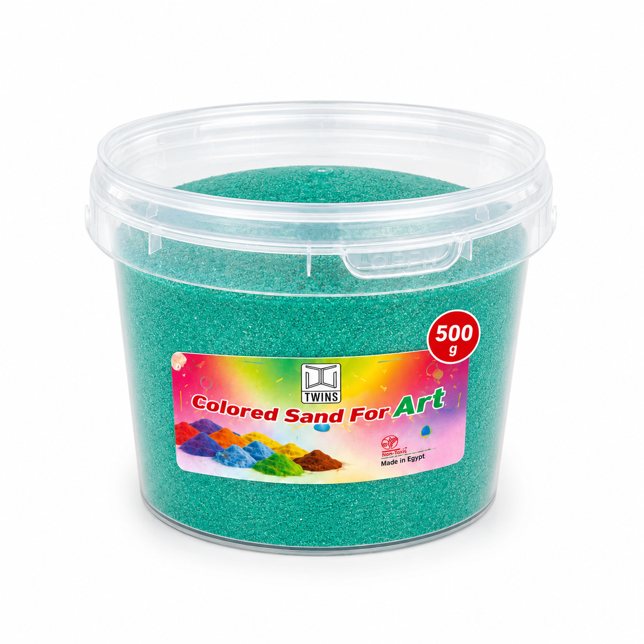 Twins Colored Sand 500g Green || رمل ملون توينز 500 جرام اخضر