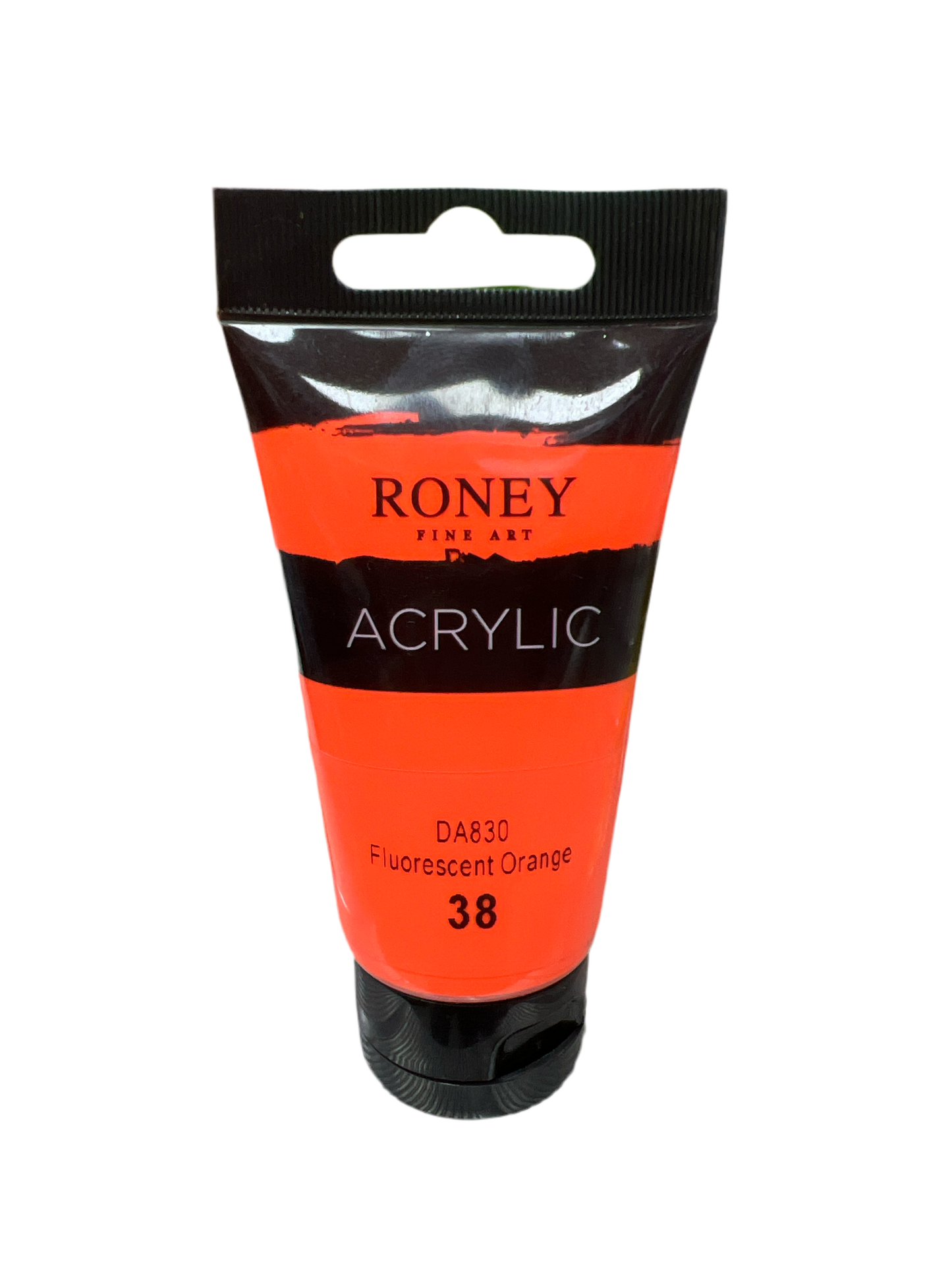 Roney Acrylic Color 75 ml Fluorescent Orange || الوان اكريليك روني ٧٥ مل لون برتقالي فسفوري