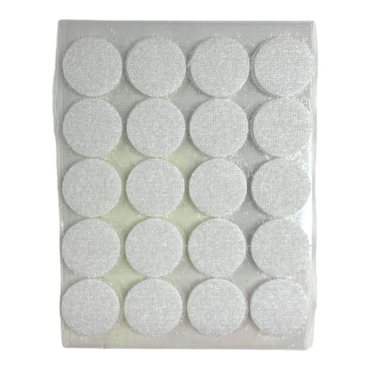 A&T White Circular Velcro Small Size || عاشق و معشوق لون ابيض دائري صغير اي اند تي