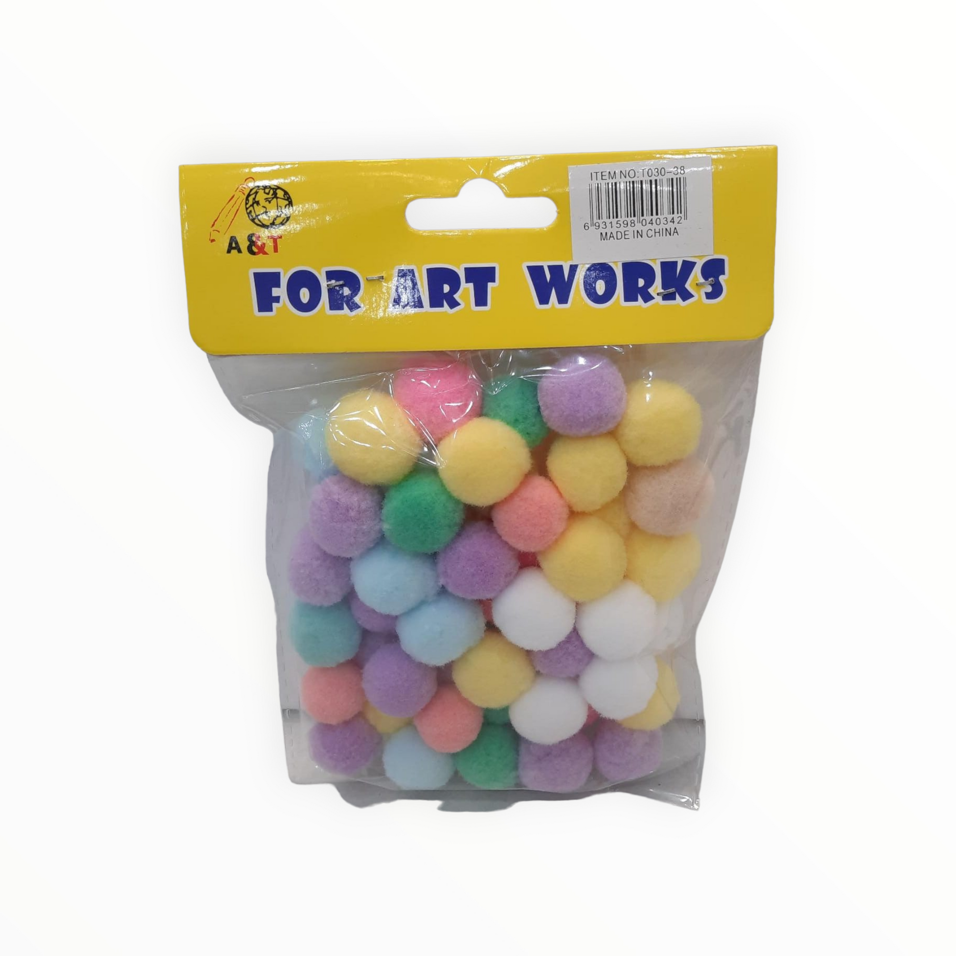Pastel Colored Cotton Pack Pom Pom Balls || قطن ملون باستيل