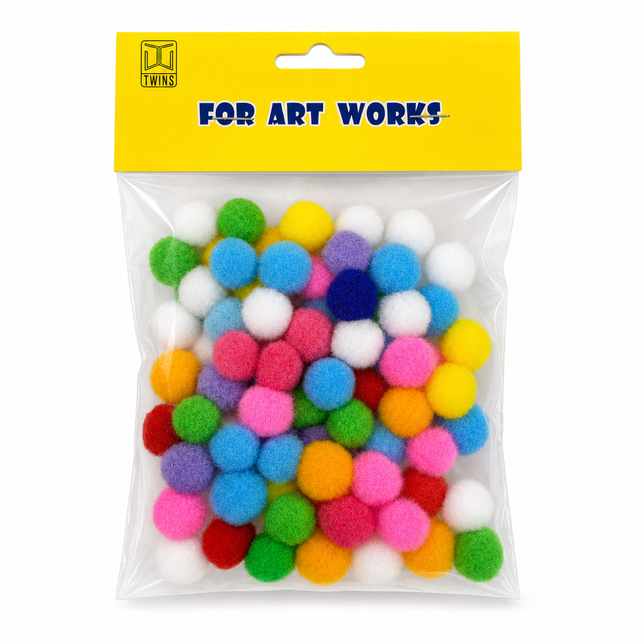 Pom Poms Small Size Mixed Colors || كرات فلين صغيرة ملونه