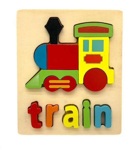 Train Puzzle || بازل تعليمي انجليزي شكل قطار