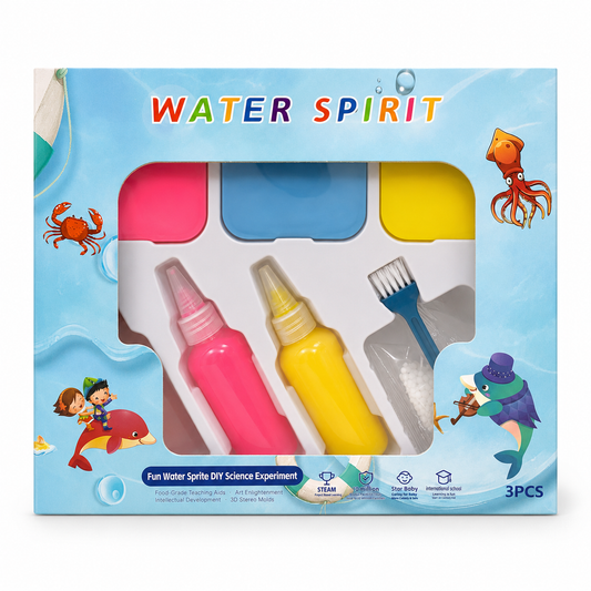 Slime Gel Water Spirit DIY Set 3 Colors || لعبة سلايم جل واتر سبيريت 3 لون