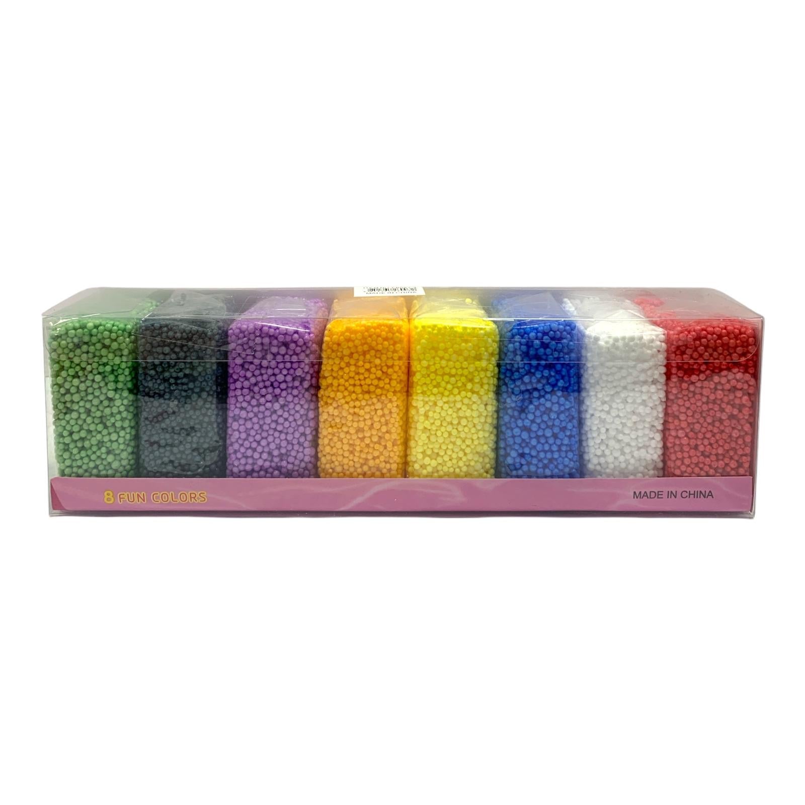 Foam Putty Set 8 Colors Small Size || مجموعة طين حبيبات ٨ لون حجم صغير