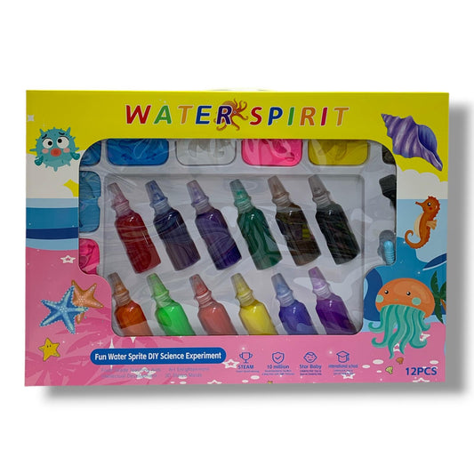 Slime Gel Water Spirit DIY Set 12 Colors || لعبة سلايم جل واتر سبيريت 12 لون