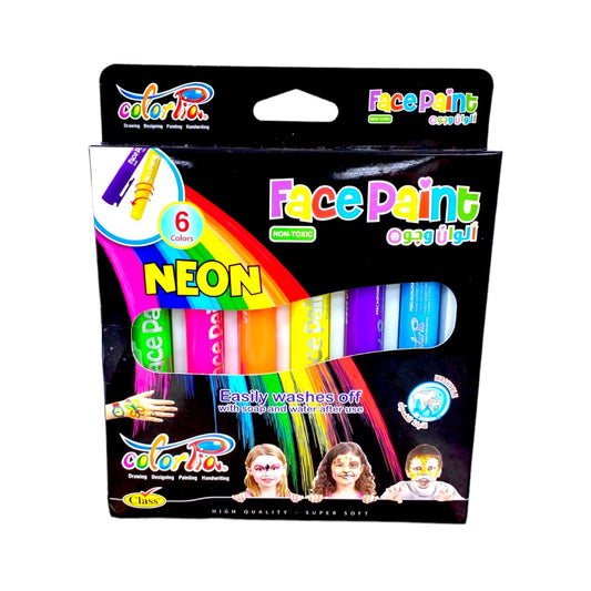 Class Coloration Neon Face Paint || الوان وجه كلاس نيون