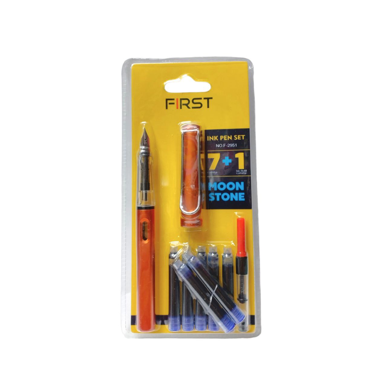 First Ink Pen 7+1 Red Color || قلم حبر سائل ٧+١ لون احمر