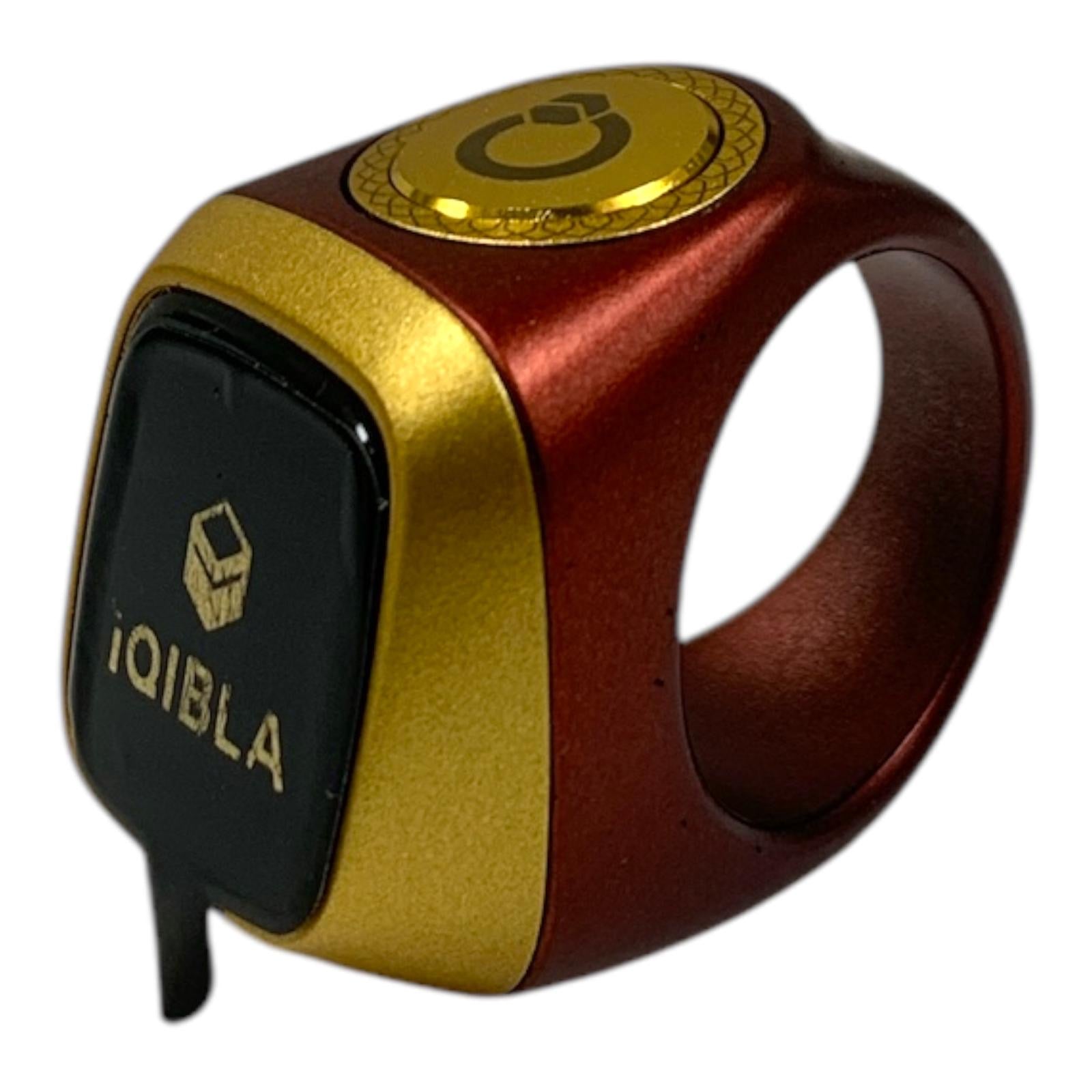 Zikr Ring Smart Tasbih Counter Red Gold || خاتم تسبيح ذكي الكتروني لون احمر ذهبي