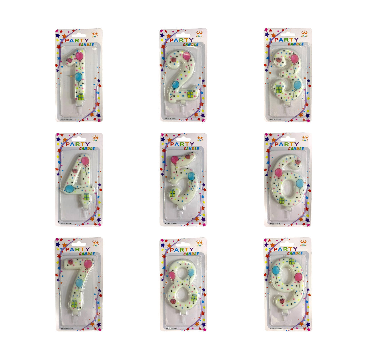 Birthday Candles Colored from 0-9 || شموع اعياد ميلاد ملون من ٠-٩