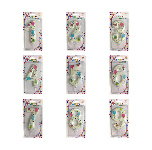 Birthday Candles Colored from 0-9 || شموع اعياد ميلاد ملون من ٠-٩