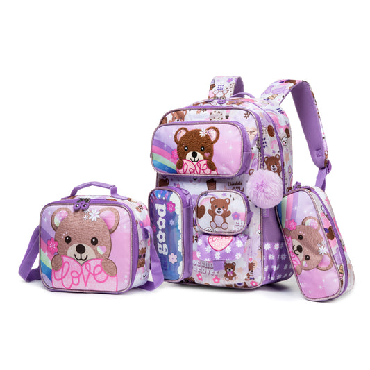 17"  Backpack 3PCS STARS TWINS || شنطة ظهر 17 انش 3 قطع نجوم توينز