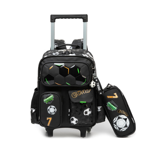 14"  Trolley  Backpack 2PCS GOAL TWINS || شنطة ترولي 14 انش 2 قطعه جوول توينز