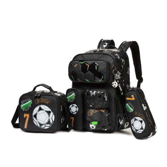 17"  Backpack 3PCS GOAL TWINS || شنطة ظهر 17 انش 3 قطع جوول توينز