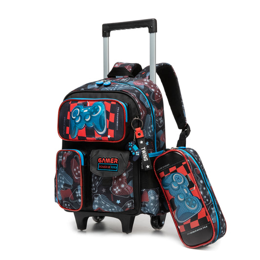 14"  Trolley  Backpack 2PCS GAMER TWINS || شنطة ترولي 14 انش 2 قطعه بلايستيشن توينز