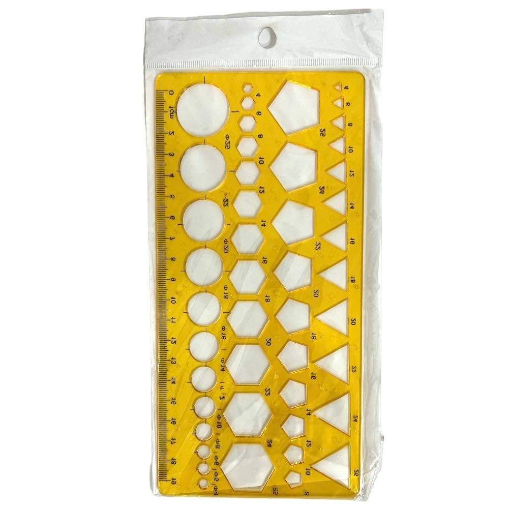 Engineering Geometric Drawing Stencil Template Ruler || مسطرة هندسية  جيومترية ستنسل