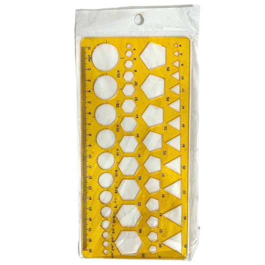 Engineering Geometric Drawing Stencil Template Ruler || مسطرة هندسية  جيومترية ستنسل