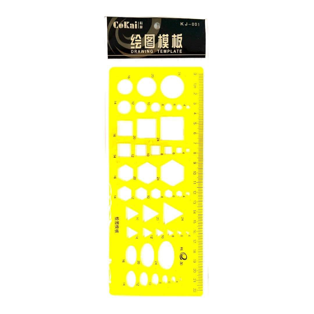 Engineering Stencil Ruler Geometric Shapes Template || مسطرة هندسية ستنسل اشكال