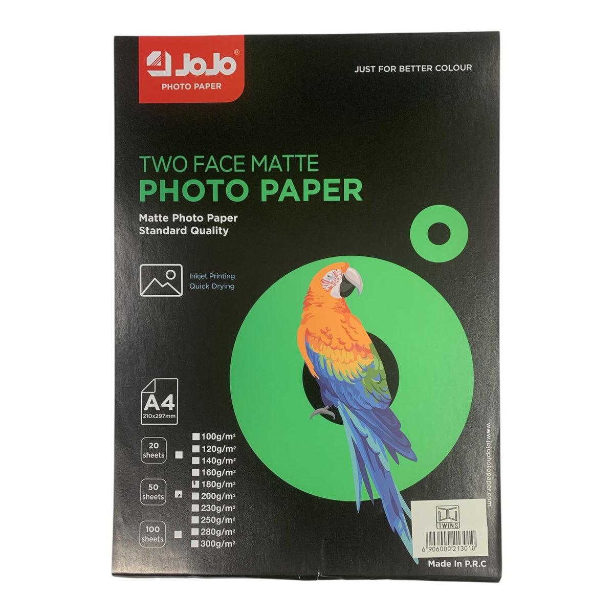 Jojo Two Face Matte Photo Paper 50 Sheets A4 Size 180 gsm || ورق جوجو مطفي وجهين ٥٠ ورقة حجم اي فور سماكة ١٨٠ جرام