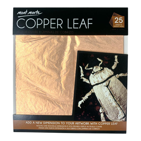 Mont Marte Copper Leaf 14 cm 25 Sheets || ورق نحاس مونت مارت ١٤ سم ٢٥ ورقة