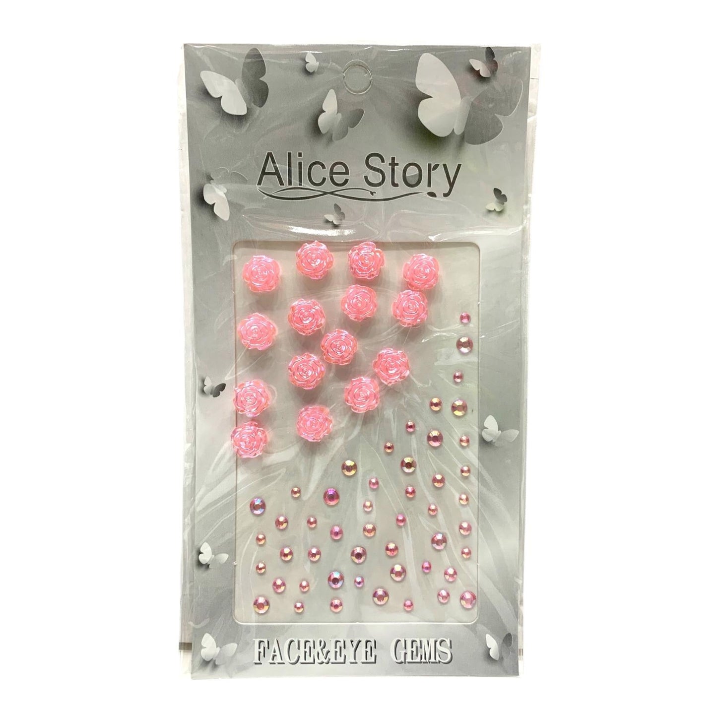 Pink Rose Alice Story Face and Eye Stickers || ستيكر للخدود لون وردي ورود