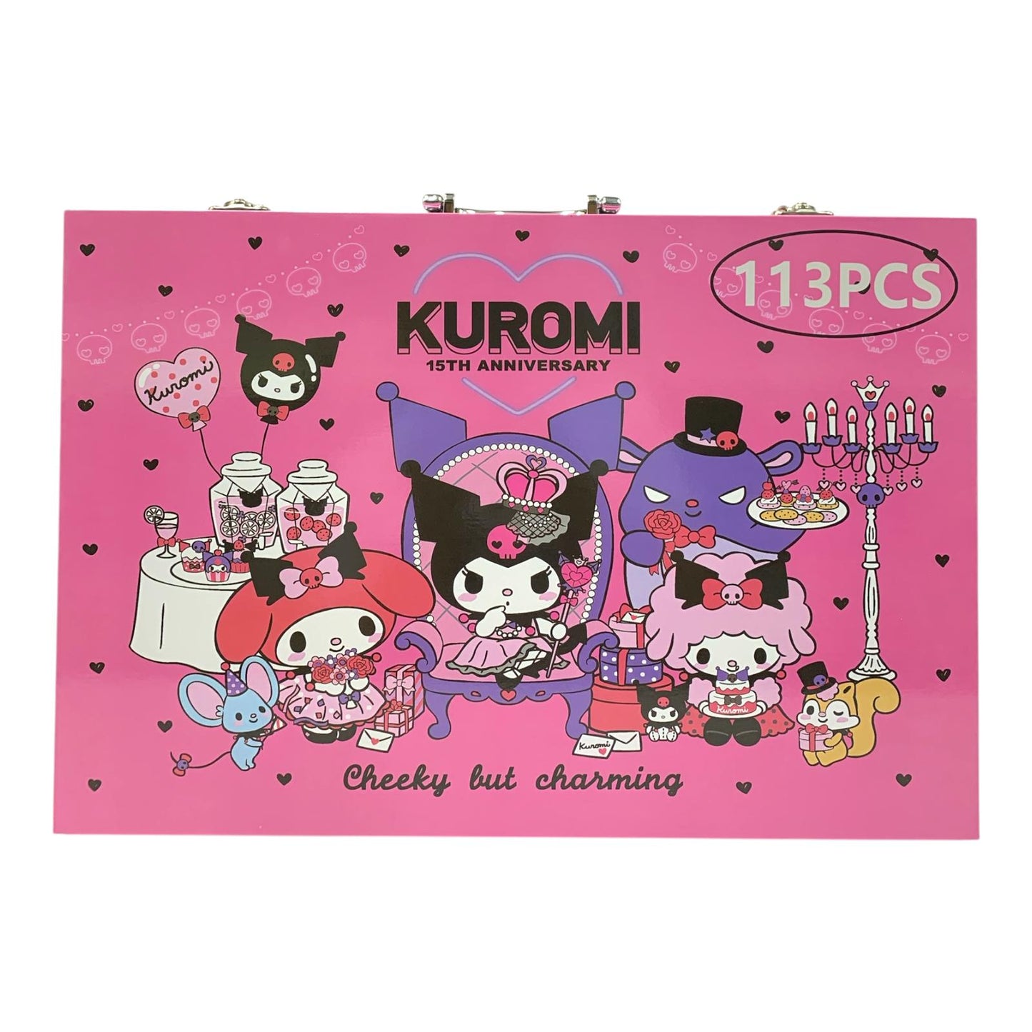Kuromi Coloring Case 113 Pcs || جنطة تلوين كرومي ١١٣ قطعة