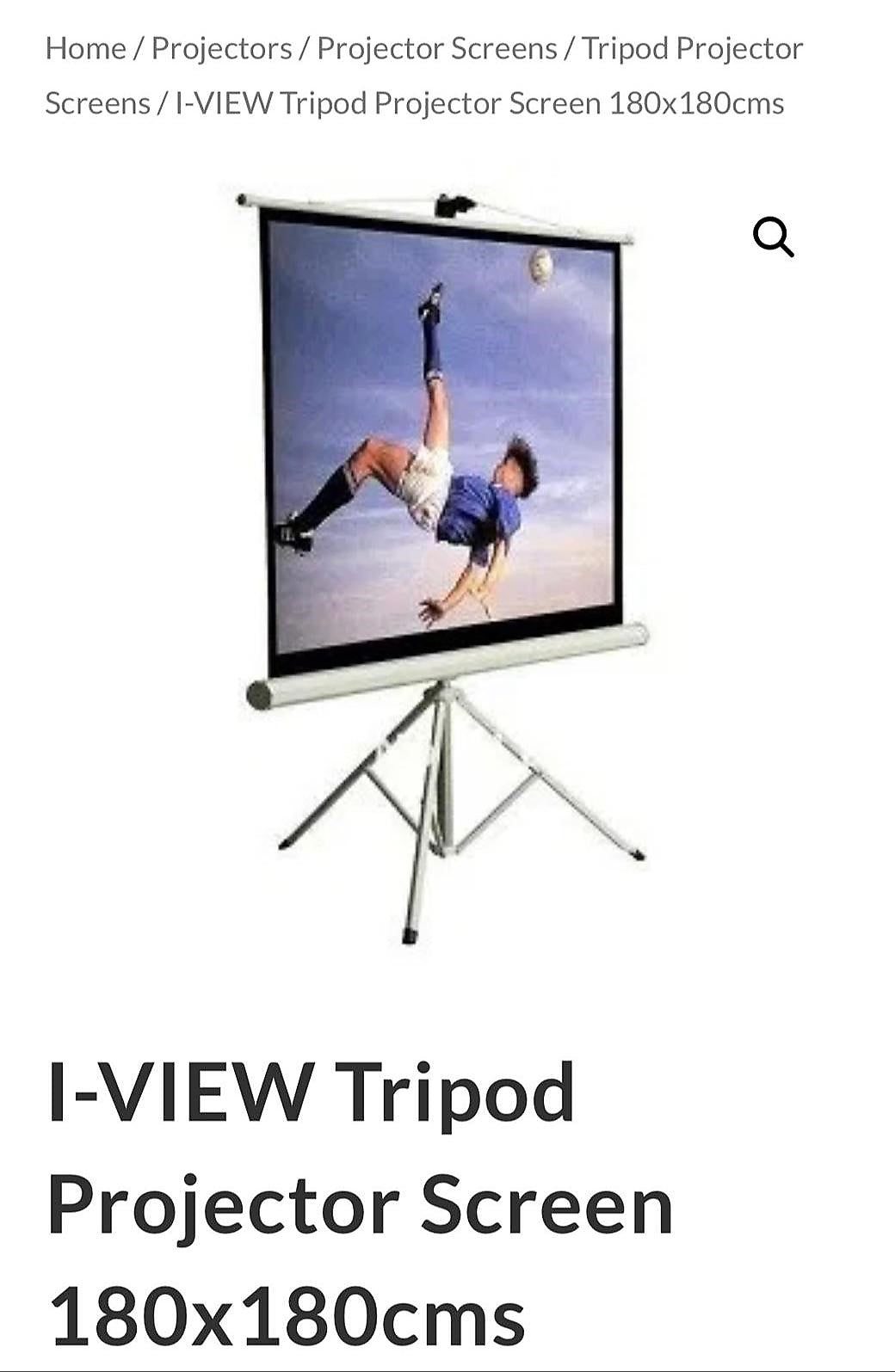 i-VIEW Tripod Projector Screen 180*180 cm || شاشة عرض بروجكتر مع استاند قياس 180*180 سم
