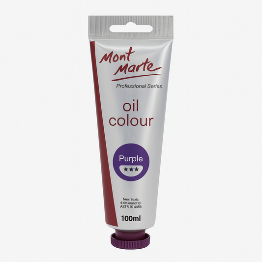 Mont Marte Premium Oil Paint 100 ml Purple  || الوان زيتية احترافية مونت مارت ١٠٠ مل لون بنفسجي