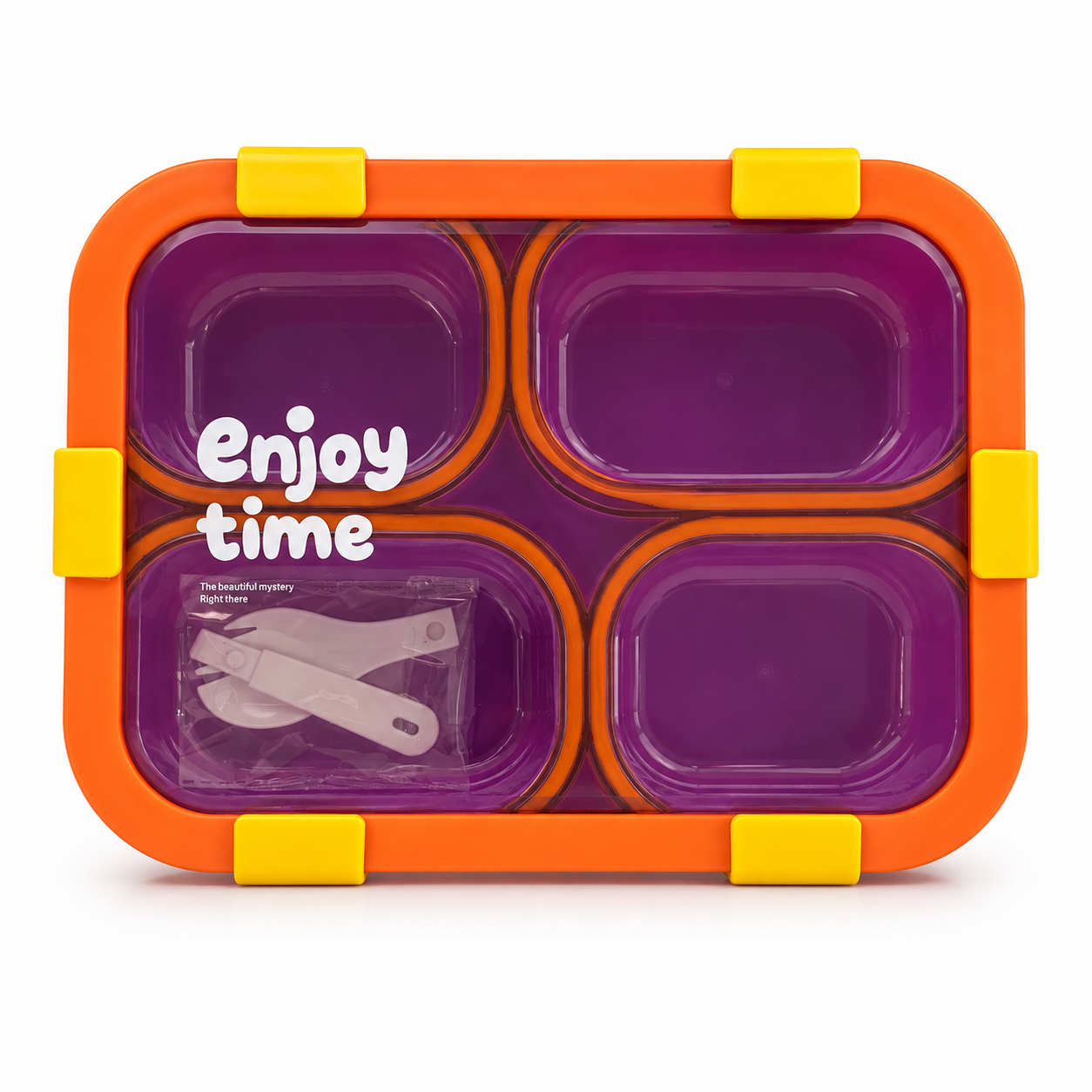 Lunch Box 4 Sections Purple || لانش بوكس 4 اقسام بنفسجي
