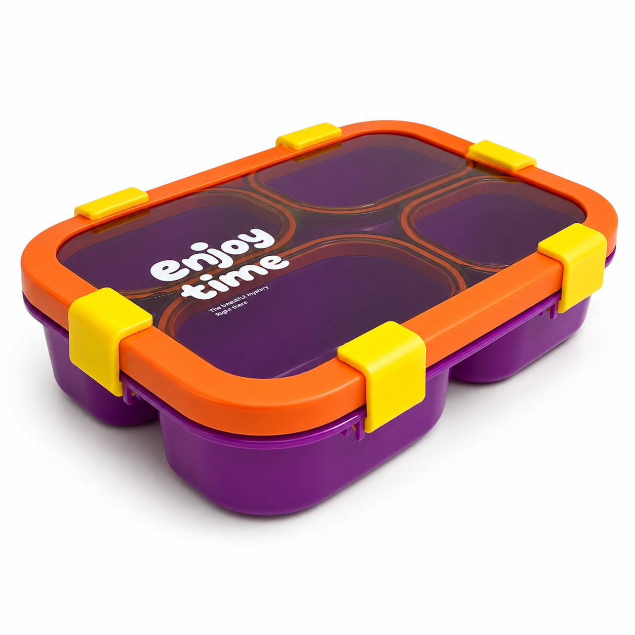 Lunch Box 4 Sections Purple || لانش بوكس 4 اقسام بنفسجي