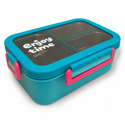 Lunch Box 3 Sections Green || لانش بوكس 3 اقسام ستيل اخضر