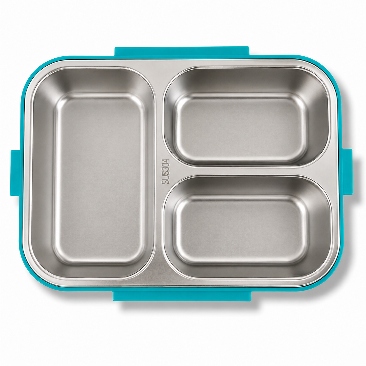 Lunch Box 3 Sections Green || لانش بوكس 3 اقسام ستيل اخضر