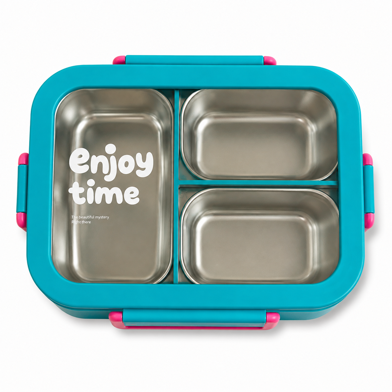 Lunch Box 3 Sections Green || لانش بوكس 3 اقسام ستيل اخضر