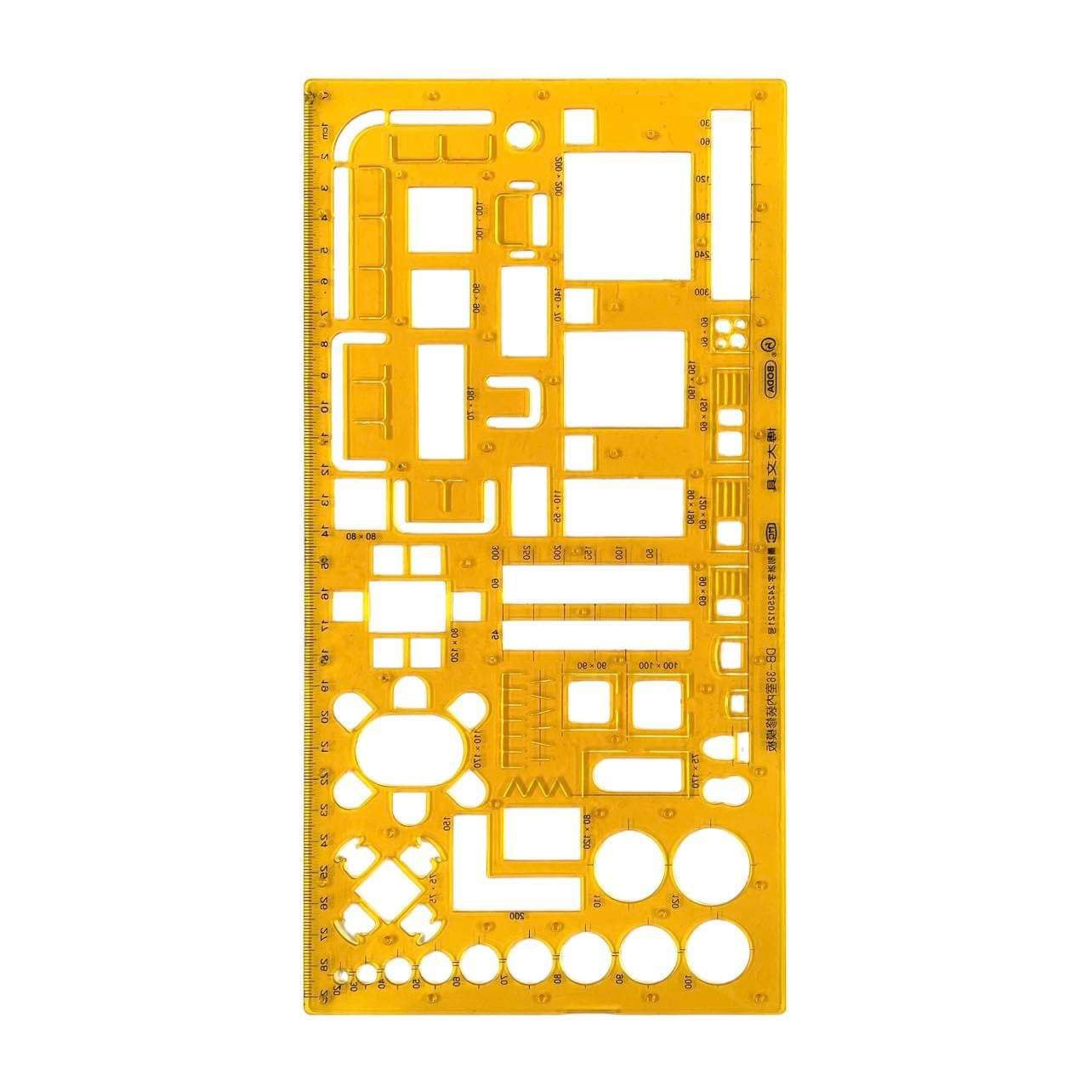 Technical Drafting Engineering Ruler || مسطرة هندسية رموز اثاث
