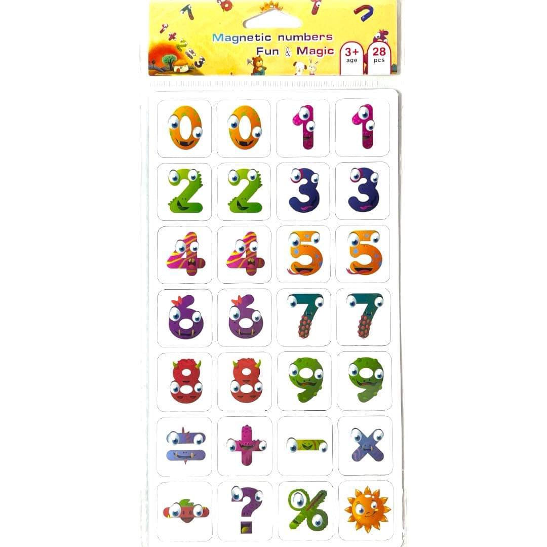 Magnetic English Numbers and Symbols Small Size 28 Pcs || ارقام و رموز انجليزي مغناطيس حجم صغير 28 قطعة