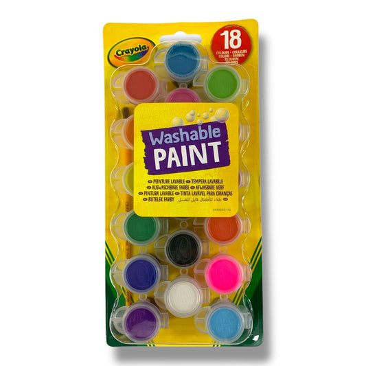Crayola Washable Paint 18 Colors || الوان مائية كرايولا 18 لون واشابل قابل للغسل