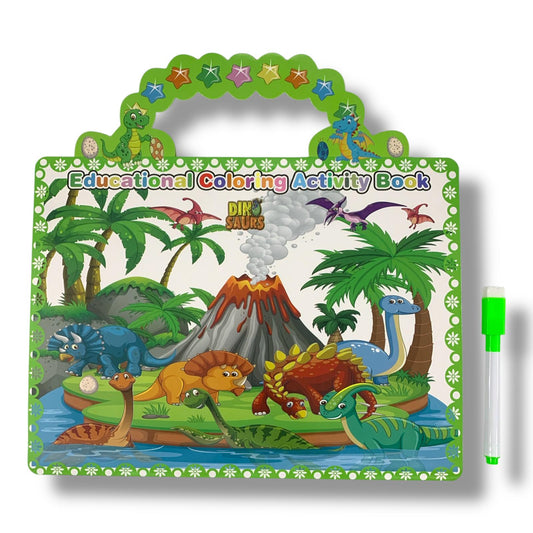 Educational Coloring Activity Book Dinosaurs || دفتر تلوين تعليمي للاطفال ديناصورات